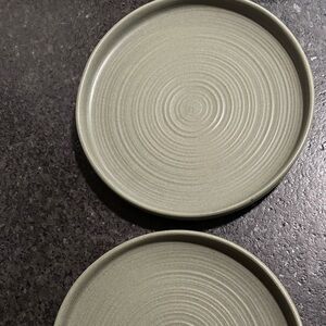 2 Threshold Green Stone Plates- Studio McGee